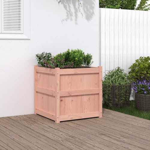 ZEYUAN Jardinera Madera Maciza de Abeto Douglas 60x60x60 cm, Huerto Urbano Terraza, Jardineras Exterior, Jardineria Maceteros, Mesa De Cultivo, Huerto En Casa - 837430