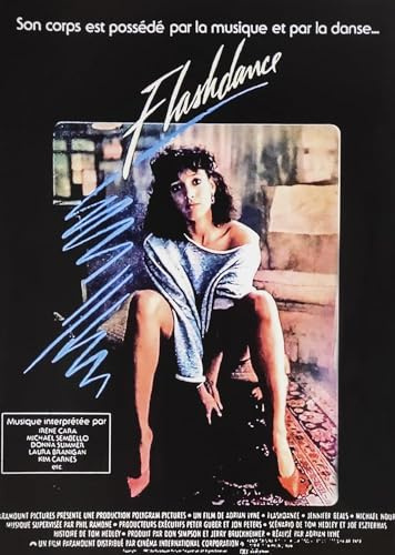 KUSTOM ART Quadro Serie Locandine di Film Famosi Flashdance Stampa su Legno 30 x21 cm.