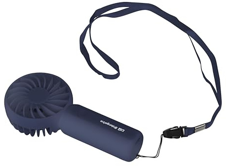 Orbegozo HF 2100 Ventilador de Mano Mini 85g, 3 Velocidades, Batería Litio 1200mAh, Carga USB-C, Diseño Ultra Compacto y Ligero con Cinta para Colgar Incluida