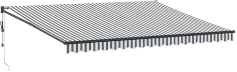 vidaXL Markise Einziehbar Anthrazit und Weiß 4,5x3 m Stoff & Aluminium