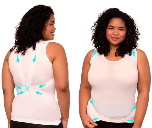 PERCKO - T-Shirt Discret pour Femme - Technologie Brevetée - Soulage Le Mal de Dos - sans Manches - Col Rond