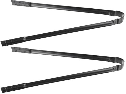 XUCZHAI Pinzas for carbón, Suministros de Metal for Barbacoa, Pinzas for Picnic, Herramientas de Hierro for Barbacoa doméstica, Pinzas largas, Pinzas Resistentes for leña, 2 uds.