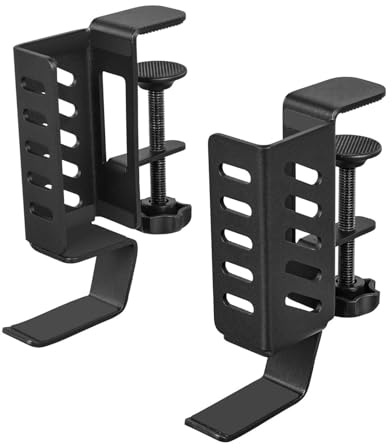 Support vertical pour ordinateur portable – Solution de stockage mince et compacte | Rack vertical, étagère de bureau de type pince qui prend également en compte la dissipation thermique de votre ordi