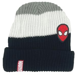 Marvel Spiderman mössa barn | Present till pojkar | Beanie | vintermössa Spidey | stickad mössa | huva barn, svart, 54