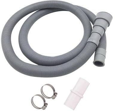 Aqkhougty Universal Drain Waste Hose Kit For Washing Machine And Dishwasher,70/150/200cm Easy Installation Compatible With All Brands，Anti-Clogging High Flow Hose(70CM)