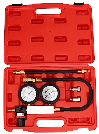 Fockety Cylinderläckagetestare, Dumbelmätare 0-100psi 0-7bar Kompressionstestare Multifunktionell Noggrann Positionering Kolvringventil Cylinderlägedetektor