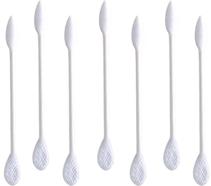 Cotton Cosmetic Buds, 100 Pieces, Double-Sided Pointed and Flat Tips