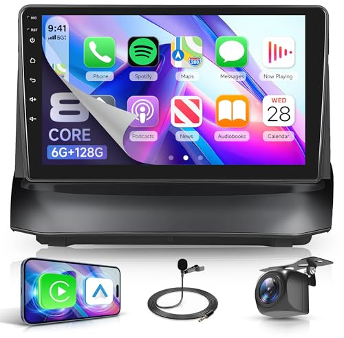 8 Core 6G+128G Rimoody Autoradio Android für Ford Fiesta 2009-2017 Carplay Wireless 9 Radio Auto Fiesta mit Android Auto 360°-Panoramablick Navi GPS Mirror Link Bluetooth FM/RDS/EQ SWC Rückfahrkamera
