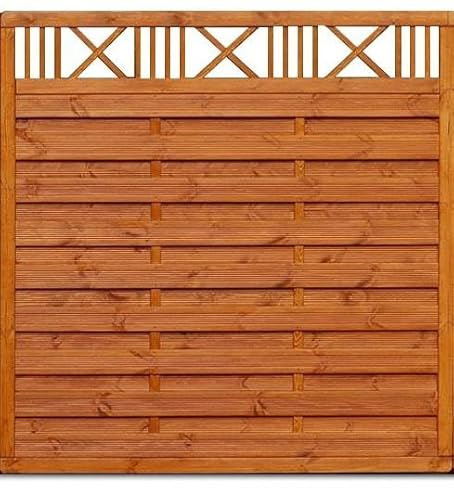 LAUSANNA Sichtschutzzaun Gartenzaun Dichtzaun Bangkirai 179x179cm Werth-Holz