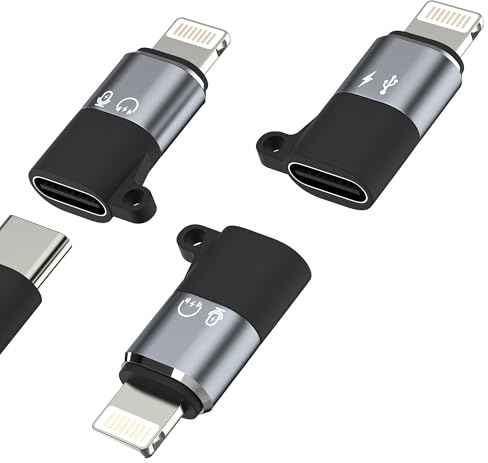 OTG audio USB C hona till Lightning hane adapter för iPhone 14 13 Pro Max för Apple minne för iPad kabel(3-pack) till uttag jackkontakt kontakt tangentbord anslutning data mikrofon säkerhetskopiering