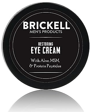 Brickell Men's Restoring Eye Cream - Natürliche und organische Anti Aging Augencreme - Augencreme gegen Falten und Augenringe - Reduziert Tränensäcke & Augen Schwellungen - 15 ml - Unparfümiert
