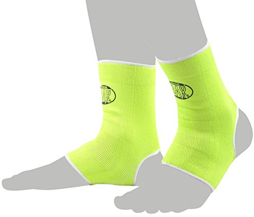 BAY Sprunggelenkbandage aus Polyester, Elastische Fußbandage für Knöchelschutz und Kompression, Neon Grün, Größen S-M-L-XL