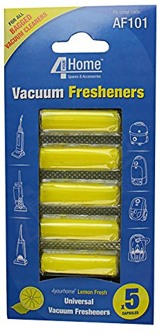 4YourHome Pack of 5 Lemon Fresh Air Freshener Sticks for All Bagged Vacuum Cleaners