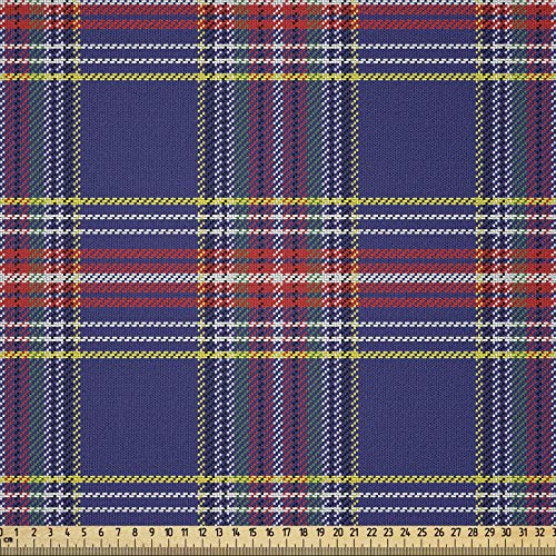 ABAKUHAUS Plaid Stoff als Meterware, Schottischer Landhausstil, Microfaser Multi Zweck Dekostoff für Kunsthandwerke, 3M (230x300cm), Mehrfarbig
