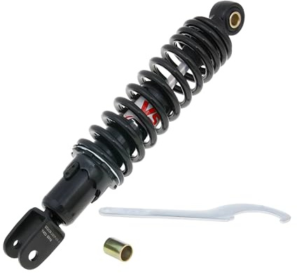 Federbein Stoßdämpfer YSS Mono Einstellbar für Peugeot SV Geo/Aprilia/Cagiva/Kymco/MBK 50/125 | Einstellbare Federvorspannung mit Werkzeug; double-action Dämpfersystem; kompatibel mit Aprilia, Cagiva, Kymco, MBK 50/125
