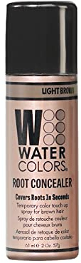 Watercolors Root Concealer Touch Up Texture & Volume Spray, Covers Gray Roots & Regrowth. (Light Brown)