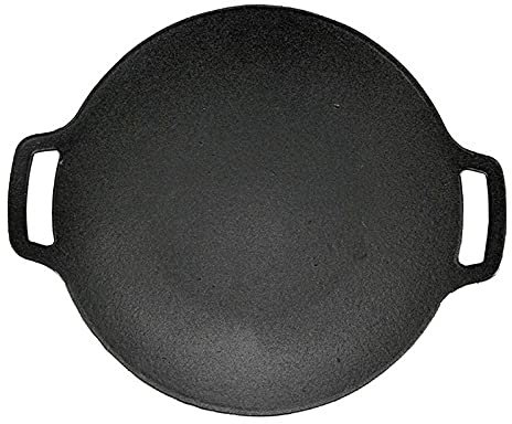 ruist-eu Iron Wok Multi-teppanyaki Round Frying Pan Induction Cooking Open Flame, 30 6cm