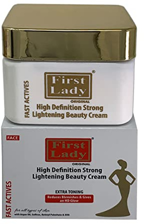First Lady High Definition Brightening Face Cream – Retinol, Kojic Acid & AHA Cream for Dark Spots, Hyperpigmentation & Uneven Skin Tone – Argan Oil & Saffron Moisturising Face & Neck Cream 250ml