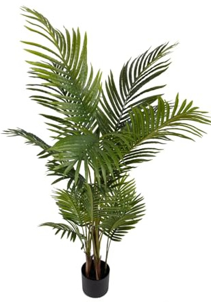 Pianta Artificiale per Interno o Esterno, Pianta Kenzia Areca Artificiale Decorativa, Pianta Finta Soggiorno Camera Cucina Salotto Ufficio (145 cm)