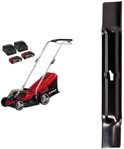 Einhell Tondeuse à Gazon sans Fil GE-CM 36/33 Li Power X-Change & Lame de Rechange pour GE-CM 33 Li/GE-CM 36/34 Li