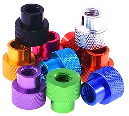 5 Stück M3 M4 M5 M6 M8 bunte Rändelmutter aus Aluminiumlegierung, handfest anziehen, Orange, M5