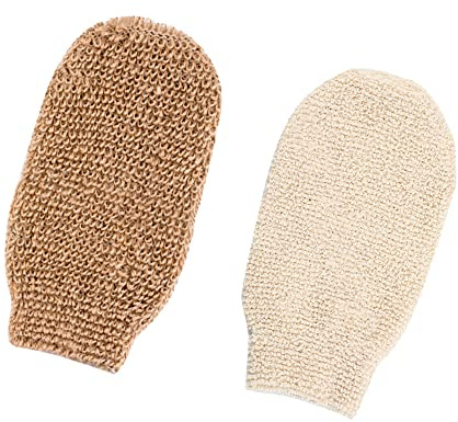 CHAOYUELYF 2 Pack Exfoliating Glove Bath Shower Glove Dead Skin Bath Scrub Mitten for Body Spa Massage Deep Exfoliating Mitt Bath Glove