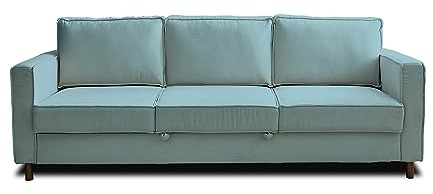 Lisa Design Jake - 3-Sitzer Sofa – mit Schlaffunktion – aus Cord Blau