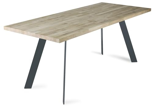 ModernLOFTart Tischbeine Metall Tischkufen 2 Stück in V Form - Tischgestell Metall aus 1cm Dickem Flachstahl Gefertigt - Tischfüße für Esstisch, Schreibtischbeine, Konferenztisch Füße