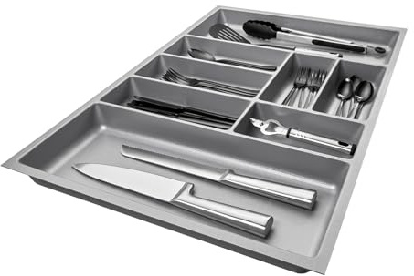 SO-BOX 2 Besteckkasten, Silbergrau, B=70,9 x T=46,2 cm, mit Kanvas-Struktur | Für Nobilia-Schubladen bis Juli 2012, Breite 80 cm, Tiefe 46,2 cm.