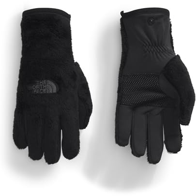 The North Face Women's Osito Etip Glove | Touchscreen Compatible, Hand Warming Soft Fleece, Silicone Grippers, TNF Black, Large