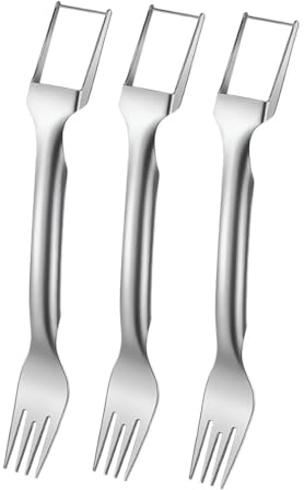 Lot de 2pcs coupe-pastèques,2 en 1 coupe-fruits à double têtetrancheuse,Trancheuse en Cube de pastèque en Acier Inoxydable,Cutter Pratique Outil de Cuisine pour Découper les Melons (3)