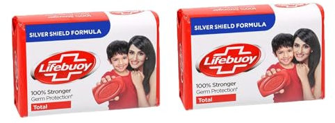 Generic Lifebuoy Soap Bar 120g - Total Germ Protection with Refreshing Fragrance For Body Wash & For Every day Bath (Pack of 2)