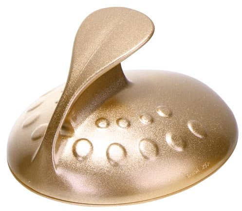 Lima per Piedi Ergonomica in Vetro e Abs, Oro, Portatile | Rimozione Pelle Morta e Calli, Presa Comoda, Accessorio Pedicure da 1 Pezzo