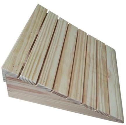 WINARA Türschwellenrampe, Holz Rollstuhlrampe 7-15 cm Hoch, Tragbare Bordsteinrampe for Türöffnung Roller Fahrrad, Haustiere Stufenrampe(31x30x10cm(12.2x12x4inch))