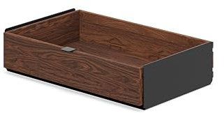 Oakywood – Grand Tiroir Modulaire – Organisateur de Bureau en Bois Massif avec Tiroirs – Rangement pour Documents et Accessoires – Idéal pour Le Bureau à Domicile – Noyer Noir – Unique