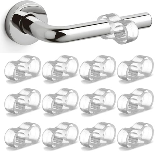 Hantoc Fermaporte per Maniglie in PVC per Porta, 12 Pezzi Fermaporta per Porta Trasparente Silicone per Accessori per Casa Proteggere pareti e mobili