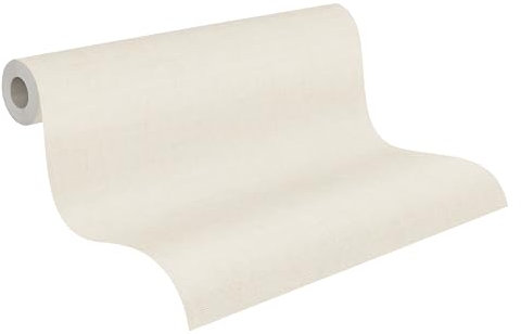 A.S. Création History of Art 2 790445 - Carta da parati in tessuto non tessuto, struttura 10,05 m x 0,53 m, beige, crema, bianco metallizzato, per soggiorno, camera da letto