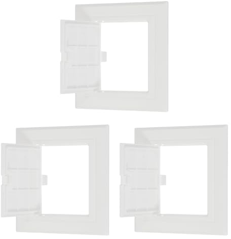 PATIKIL 100x100mm Access Panel, 3Pcs ABS Plastic Panels for Inspection Hatch Removable Hinged Access Door for Drywall Plumbing Pipes Fuse Box Cover Cabinet Conceals Wires, White