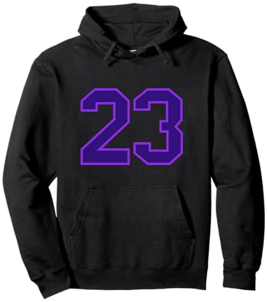 Purple Sports Team Número #23 Sudadera con Capucha