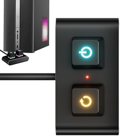 Bouton Activation Externe pour Ordinateur de Bureau Commutateurs À | Déclencheur Externe Pour Machines Desktop Pour Passionnés Professionnels Bureaux Café Public