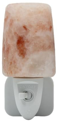 Omana Natural Himalayan Salt Night Lamp Light, Direct Plug, Plugin, Children Bedroom, Multicolor Bulbs & 360 Degree Swivel Plug with ON/Off Switch (Cone)