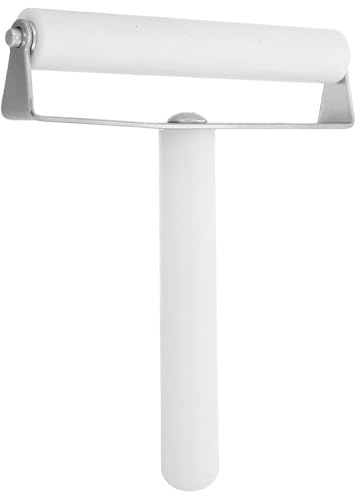 ERINGOGO Rullo per Pellicola Smartphone Liscio da 10 Cm in Plastica Bianca, Strumento Applicazione Pellicole Mobili per Laminazione senza Bolle, Rullo per Cuciture per Protezione Schermo