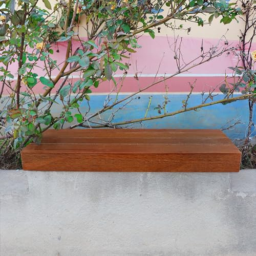 Aeovot Holz-Step-Sitzkissen Outdoor Wasserfest rutschfest Klemmkissen Sitzauflagen Tragbare Bodenkissen für Treppen Sitzbank Stadion Gartenmöbel Balkon Praktisch Zum Lesen und Spielen(L 25 cm/9.8 in)