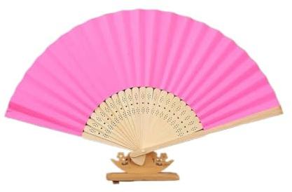 XIEHYA Rosa Handhållen Röd 30 Stycken Vit Pappersfläkt för DIY Bröllopsdekoration för Hem(Pink)