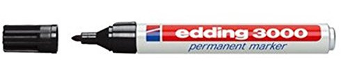 Edding 3000 schwarz Permanent Marker – Permanent Marker – Schwarz/Schwarz/Weiß 10 (S), Kunststoff, 3 mm, 10 PC (S)