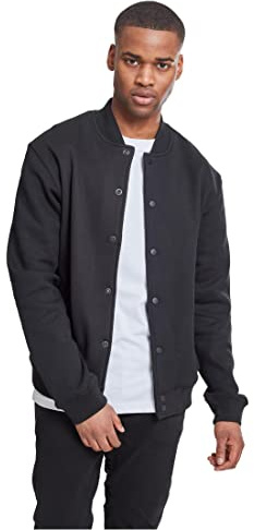 URBAN CLASSICS Chaqueta Oldschool College de Hombre, Beisbolera estilo Retro Perfecto para la Temporada Otoño-Invierno, Doble Color y Botones a Presión