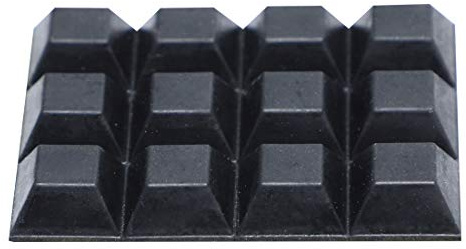 sourcing map 12 Stück Möbelgleiter Möbelfüße Eckige 12 x 12 x 6 mm | Gummi-Pads, für Möbel