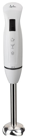Jata BT126 - Batidora de Mano 400 W, 15000 RPM, Pie de Acero Inoxidable Desmontable, Cuchilla Inox Resistente, Diseño Ergonómico, Pulsador de Funcionamiento