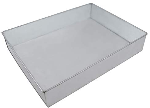 EUROTINS Rectangle Focaccia Baking Tray Cake Tin 18 x 14” Birthday, Anniversary Wedding Oblong Pan Mould (46 x 36 cm) - 5.08 cm deep