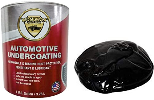 Woolwax One Gallon Auto Truck Undercoating Corrosion Inhibitor Thick Fluid Coating Long Lasting Resists Wash-off Film Barrier Protects For 2 Years and More. BLACK